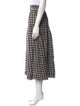 DÔEN Plaid Print Midi Length Skirt