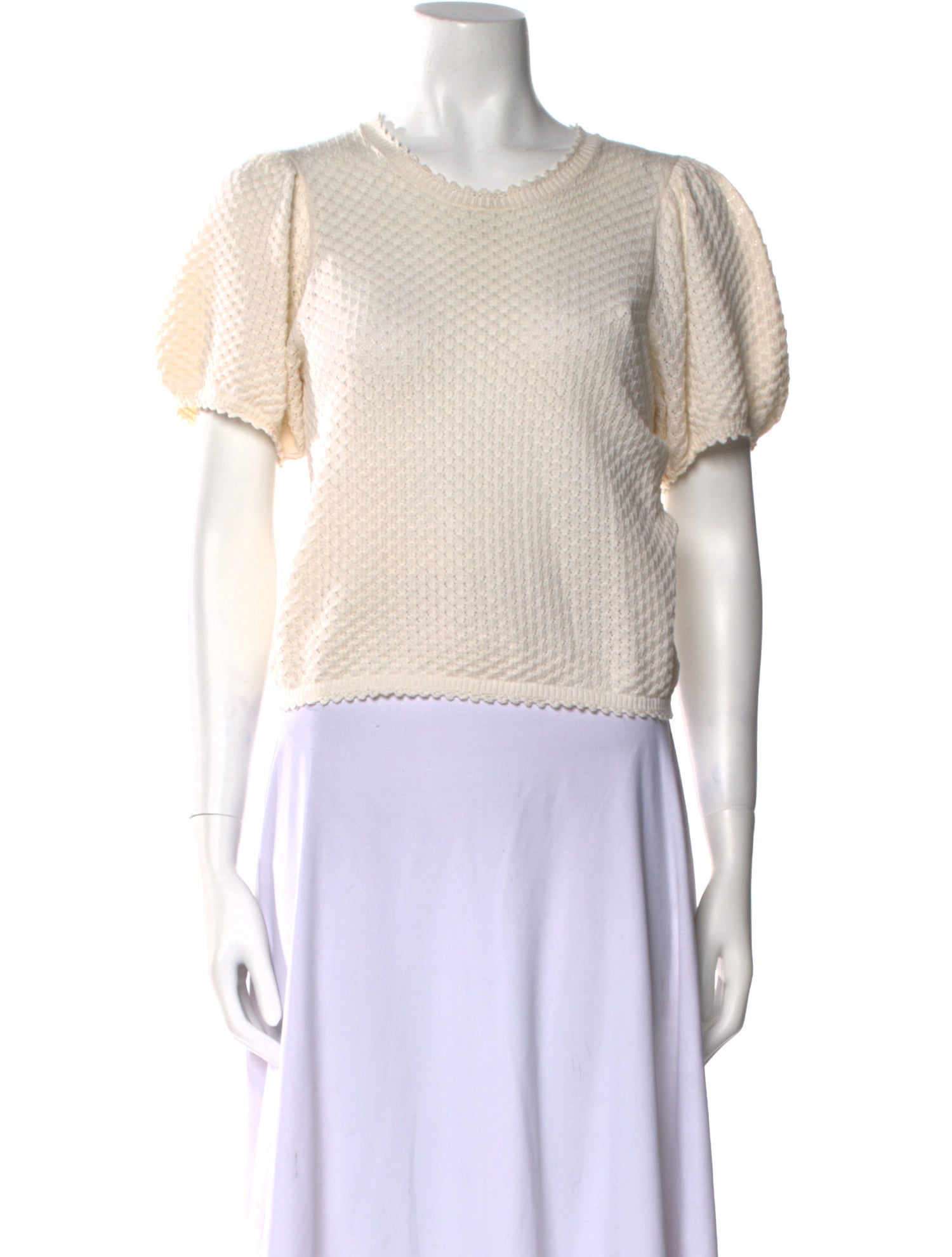 DÔEN Crew Neck Short Sleeve Crop Top