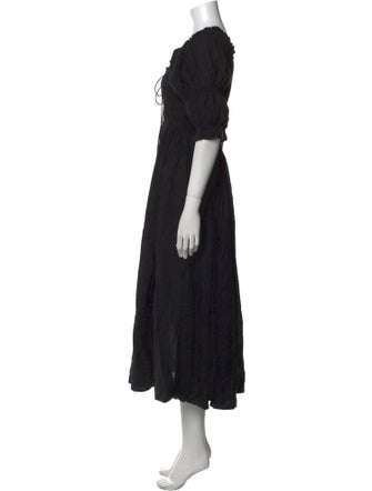 DÔEN Scoop Neck Midi Length Dress