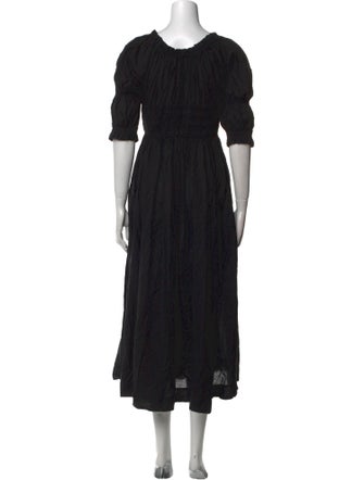 DÔEN Scoop Neck Midi Length Dress