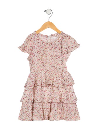 DÔEN Toddler Girls' Floral Short Sleeve Dress
