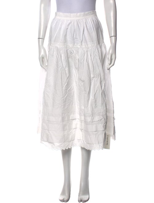 DÔEN Eyelet Trim Midi Length Skirt