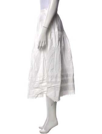 DÔEN Eyelet Trim Midi Length Skirt