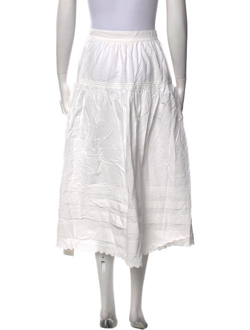 DÔEN Eyelet Trim Midi Length Skirt