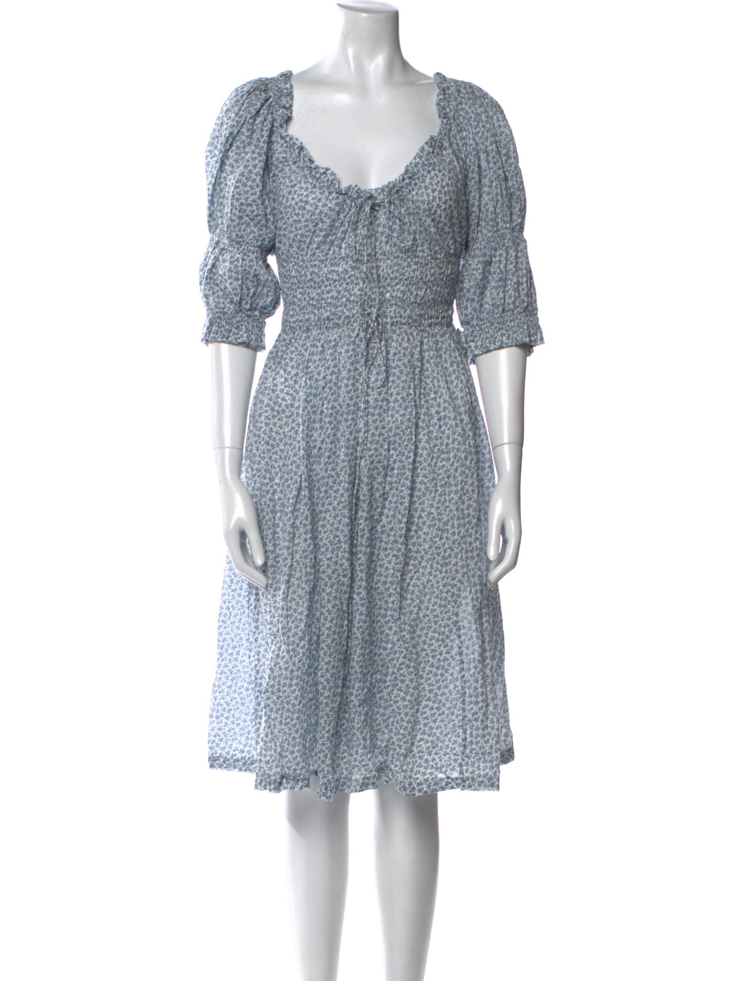 DÔEN Floral Print Knee-Length Dress