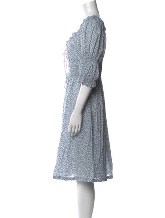 DÔEN Floral Print Knee-Length Dress