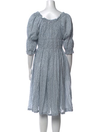 DÔEN Floral Print Knee-Length Dress