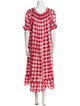 DÔEN Plaid Print Midi Length Dress