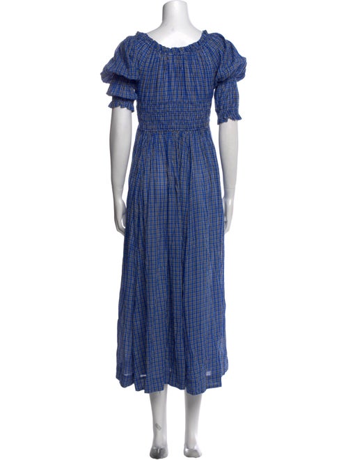DÔEN Plaid Print Long Dress
