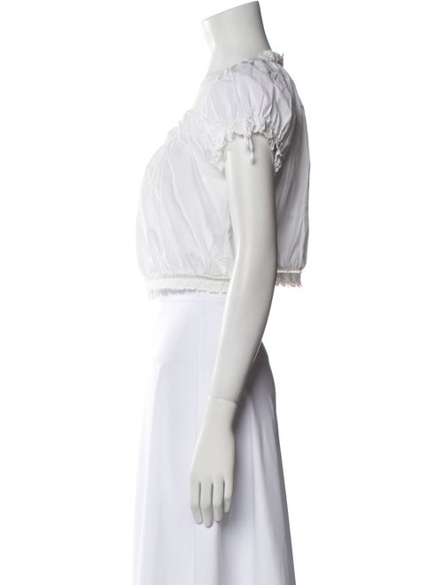 DÔEN Square Neckline Short Sleeve Crop Top