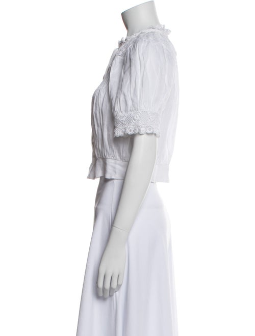 DÔEN Striped Mock Neck Crop Top