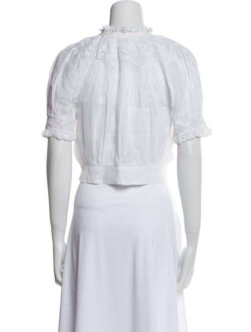 DÔEN Striped Mock Neck Crop Top