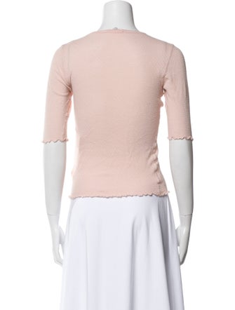 DÔEN Crew Neck Three-Quarter Sleeve Top