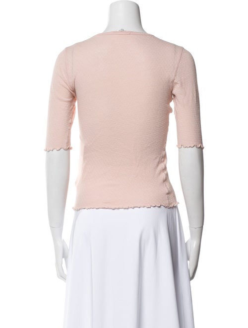 DÔEN Crew Neck Three-Quarter Sleeve Top