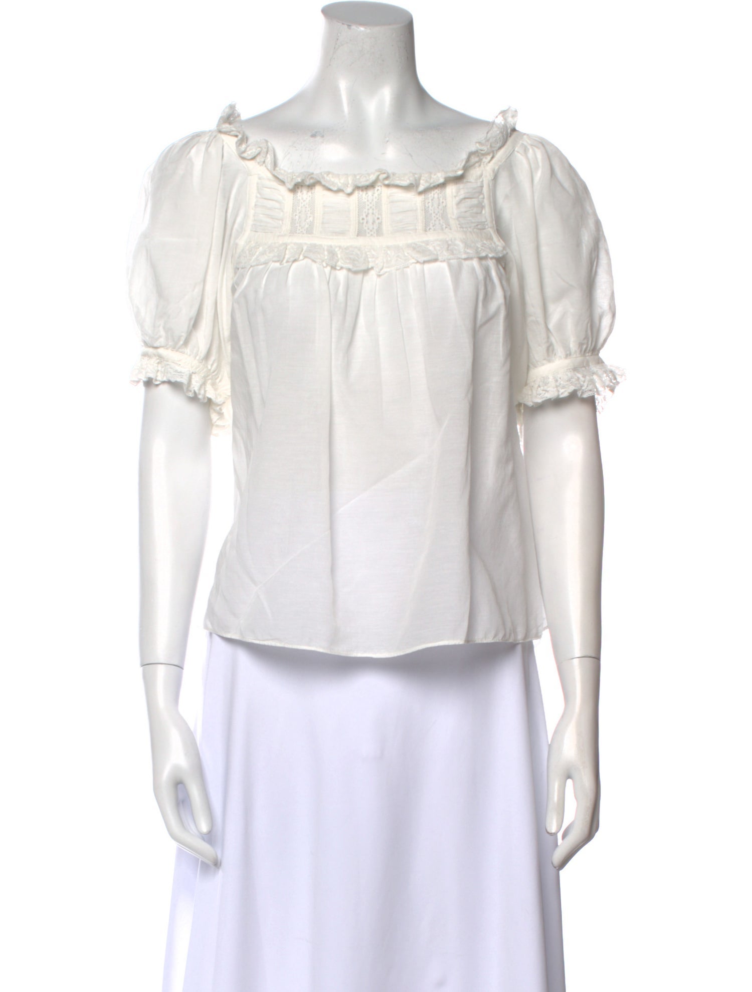 DÔEN Square Neckline Short Sleeve Top