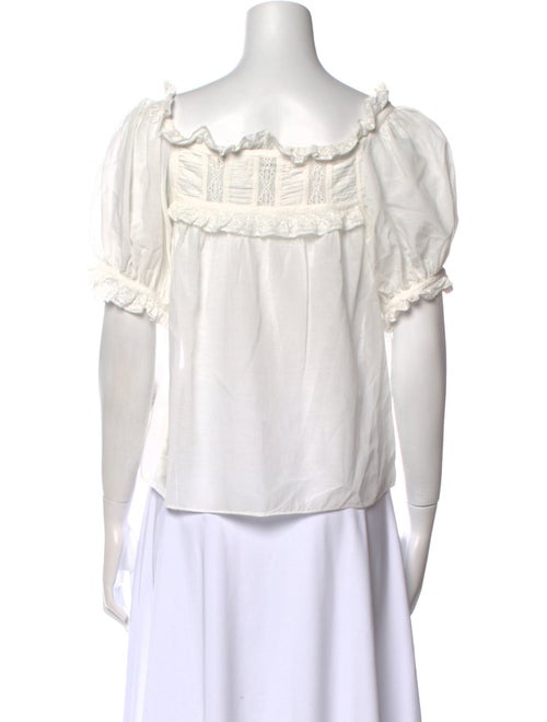 DÔEN Square Neckline Short Sleeve Top