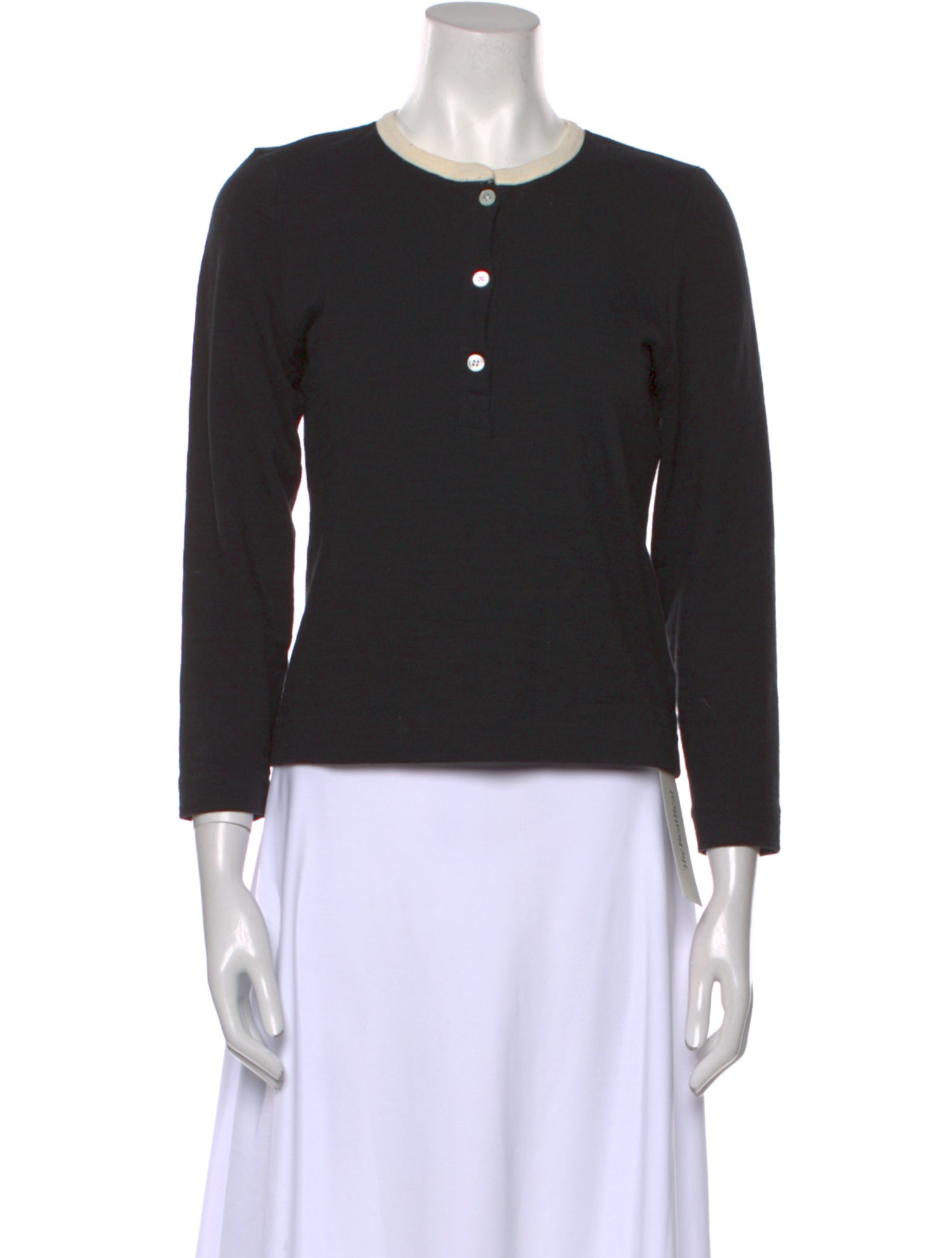 DÔEN Crew Neck Three-Quarter Sleeve Top