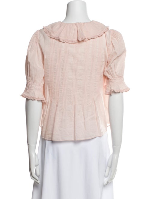 DÔEN V-Neck Short Sleeve Blouse