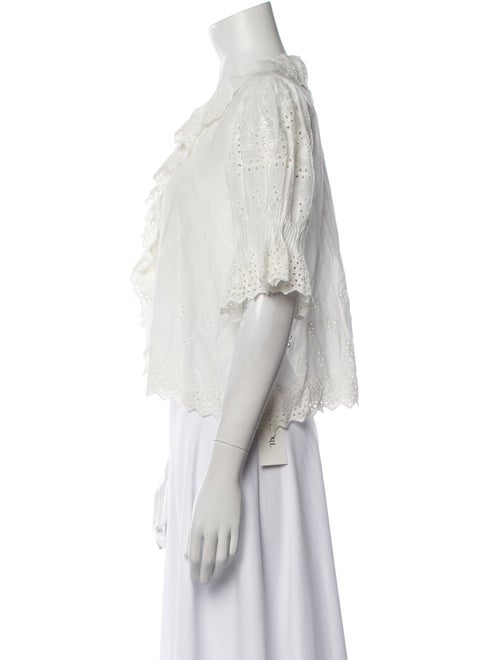 DÔEN V-Neck Short Sleeve Crop Top