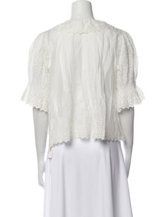 DÔEN V-Neck Short Sleeve Crop Top