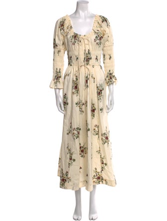 DÔEN Floral Print Long Dress