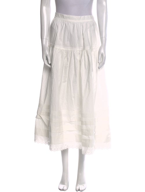 DÔEN Eyelet Trim Midi Length Skirt