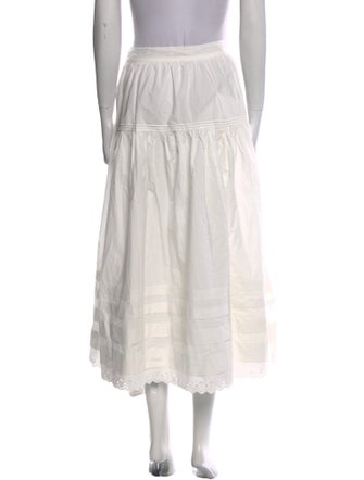 DÔEN Eyelet Trim Midi Length Skirt