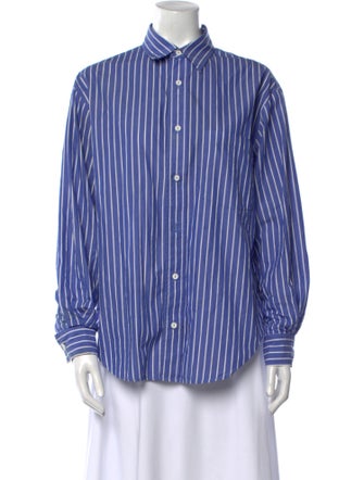 DÔEN Striped Long Sleeve Button-Up Top