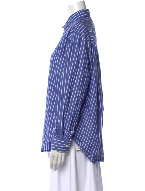 DÔEN Striped Long Sleeve Button-Up Top
