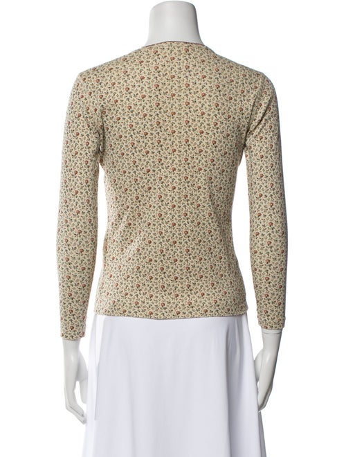 DÔEN Floral Print Crew Neck Top