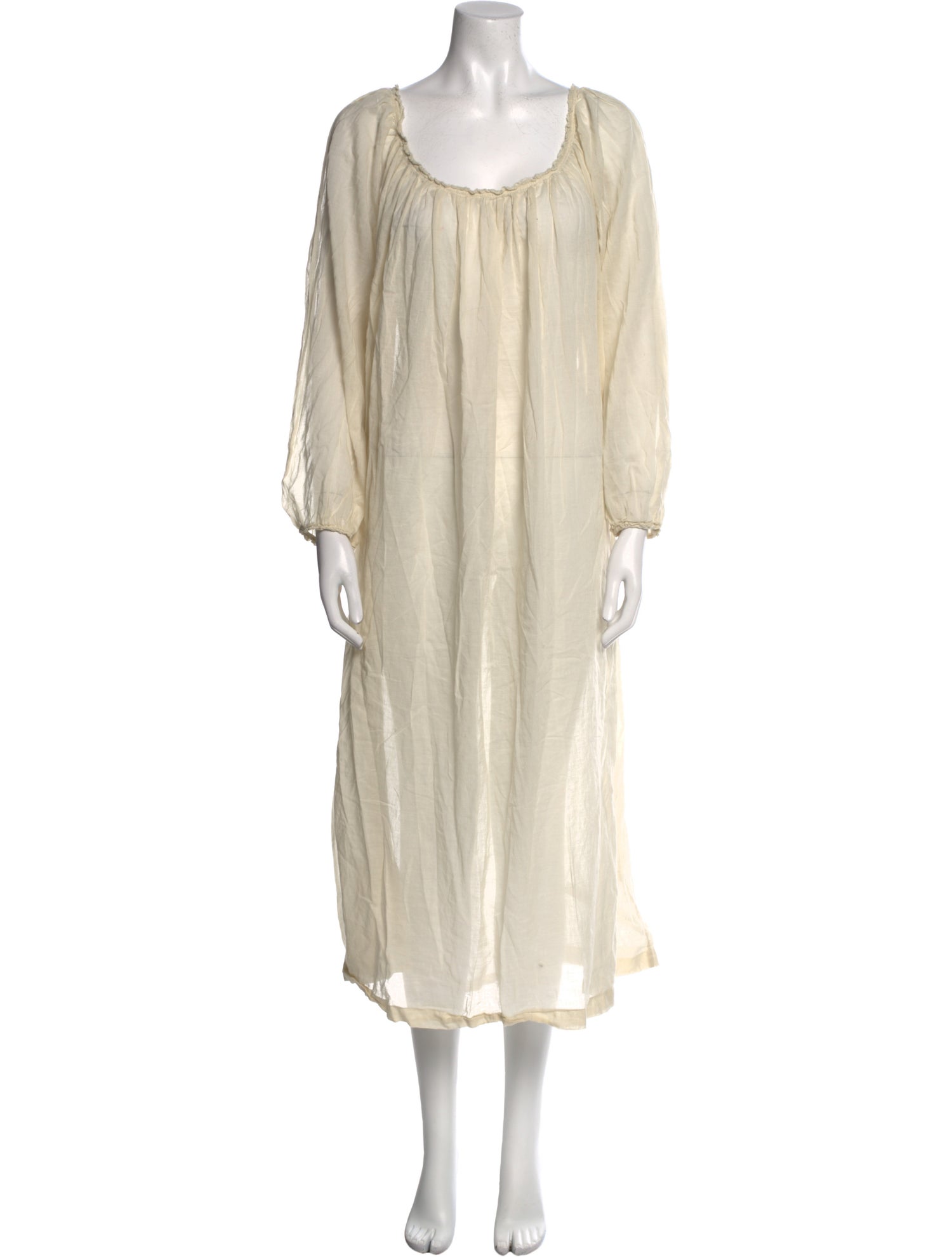 DÔEN Scoop Neck Midi Length Dress