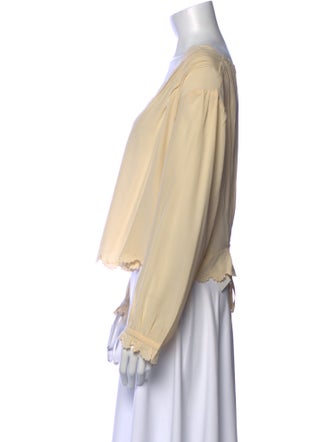 DÔEN Silk V-Neck Blouse