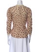 DÔEN Printed Mock Neck Blouse