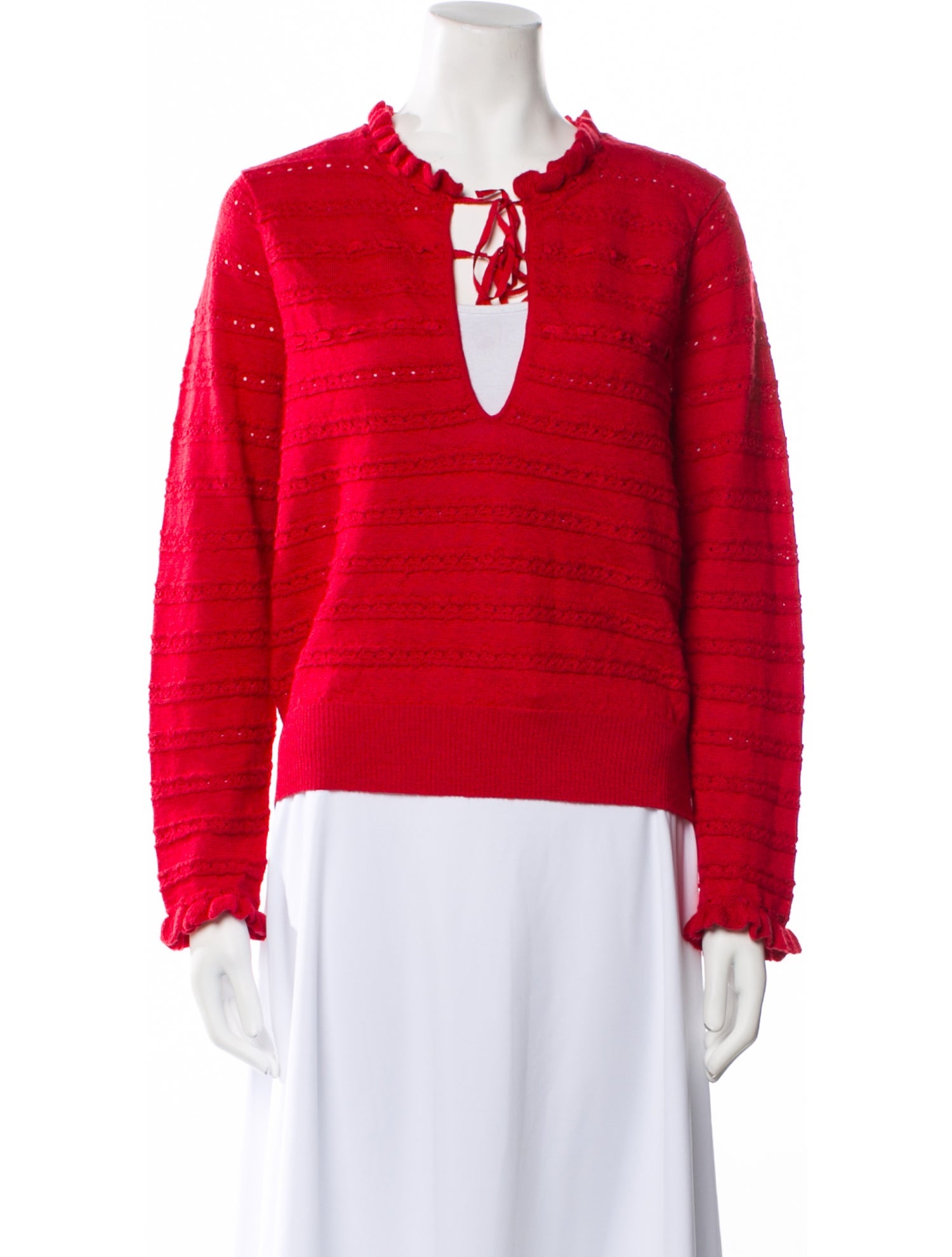 DÔEN Baby Alpaca Tie Neck Sweater