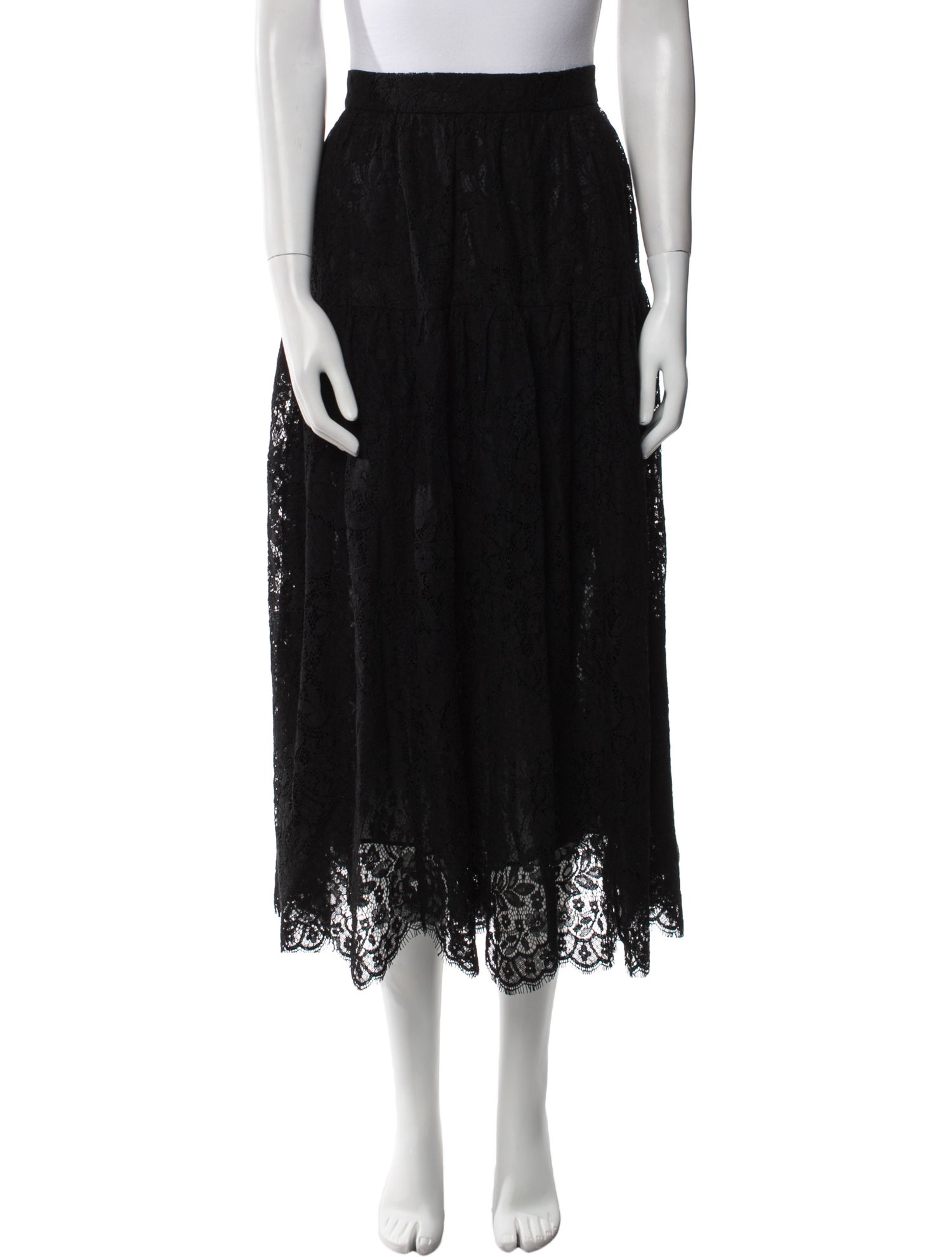 DÔEN Lace Midi Length Skirt