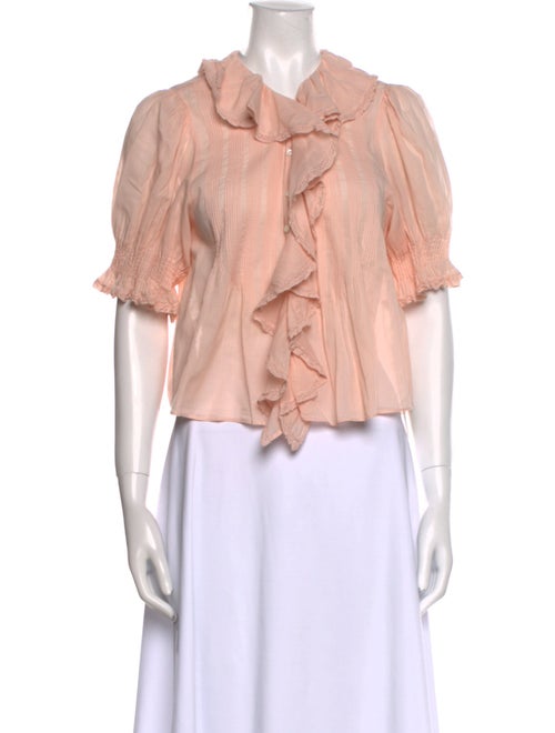 DÔEN V-Neck Short Sleeve Crop Top