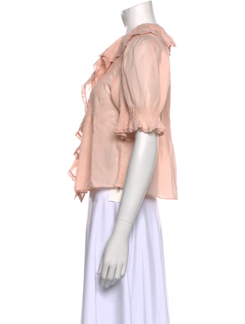 DÔEN V-Neck Short Sleeve Crop Top