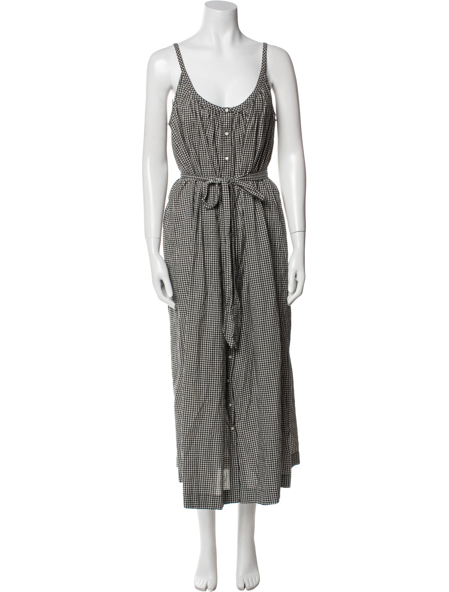 DÔEN Plaid Print Long Dress