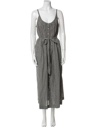 DÔEN Plaid Print Long Dress