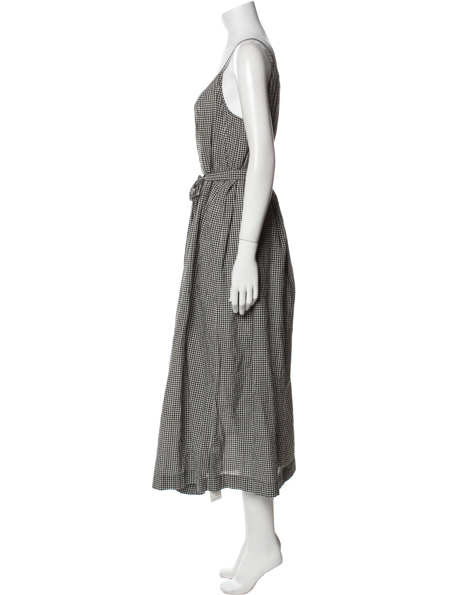 DÔEN Plaid Print Long Dress