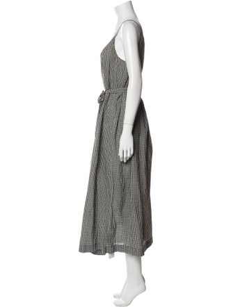 DÔEN Plaid Print Long Dress