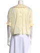 DÔEN V-Neck Three-Quarter Sleeve Blouse