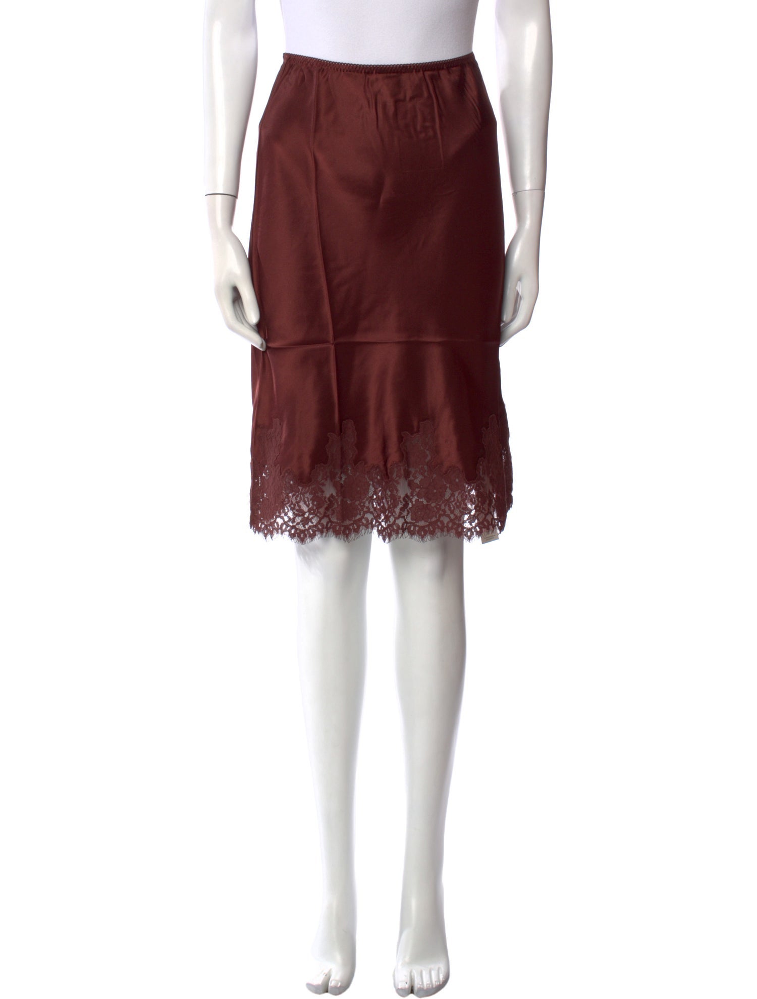 DÔEN Silk Knee-Length Skirt