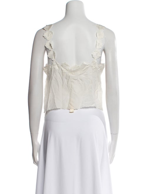 DÔEN Silk V-Neck Crop Top