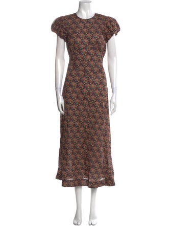 DÔEN Floral Print Long Dress