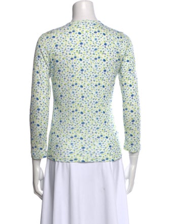 DÔEN Floral Print Crew Neck Top