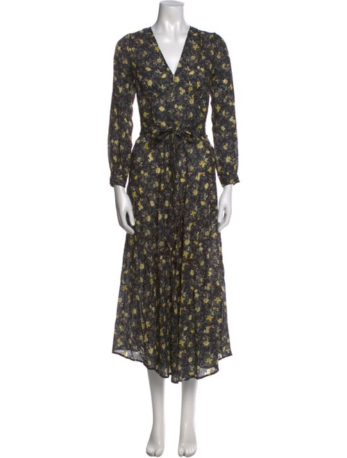 DÔEN Floral Print Midi Length Dress