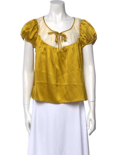 DÔEN Silk Scoop Neck Blouse