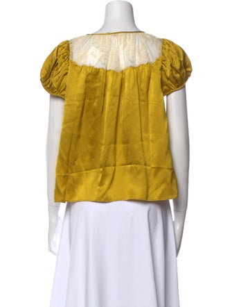 DÔEN Silk Scoop Neck Blouse