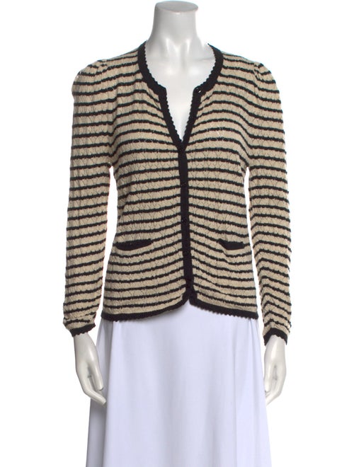 DÔEN Striped V-Neck Sweater